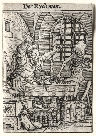 死亡之舞：悲惨者c。 1526。 作者 汉斯·霍尔拜因