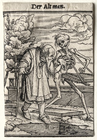 死亡之舞：老人。 作者 汉斯·霍尔拜因