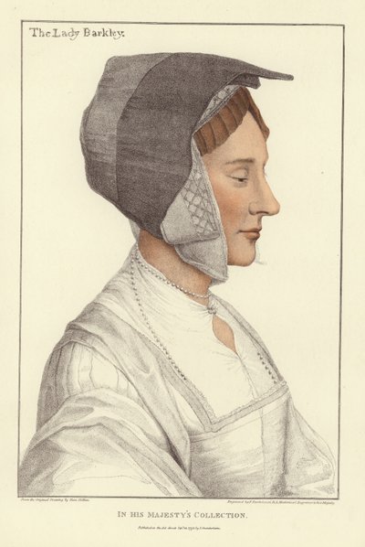 安妮伯克利，伯克利男爵夫人（aquatint） 作者 Hans Holbein der Jüngere