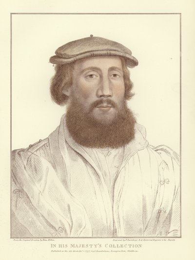 匿名男子（aquatint） 作者 Hans Holbein der Jüngere