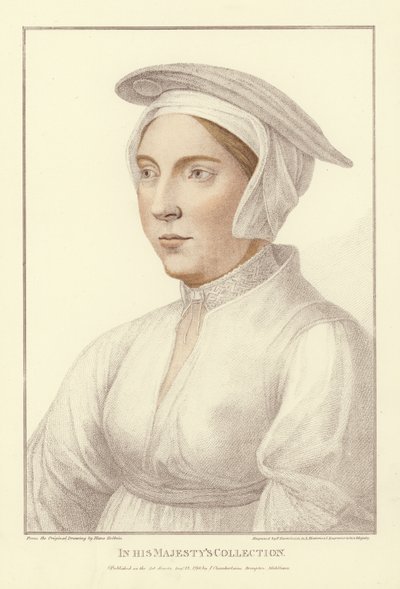 匿名女人（aquatint） 作者 Hans Holbein der Jüngere