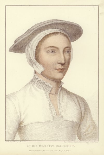 匿名女人（aquatint） 作者 Hans Holbein der Jüngere