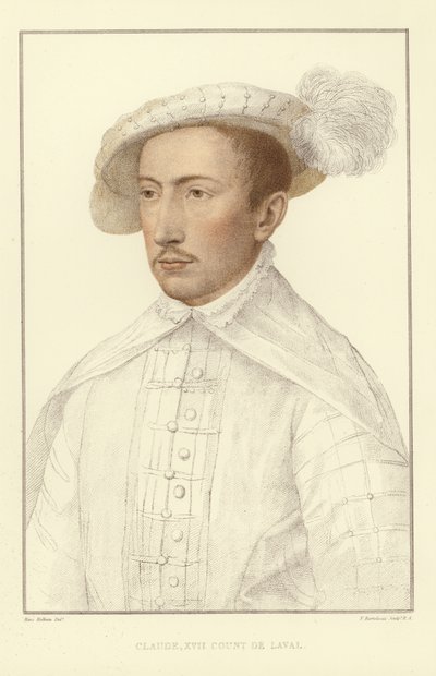 Claude XVII，拉瓦尔伯爵（aquatint） 作者 Hans Holbein der Jüngere