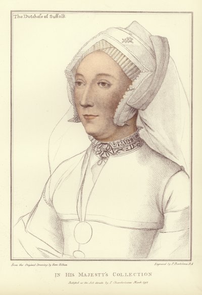 萨福克公爵夫人（aquatint） 作者 Hans Holbein der Jüngere
