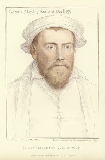 爱德华斯坦利，德比伯爵（aquatint） 作者 Hans Holbein der Jüngere