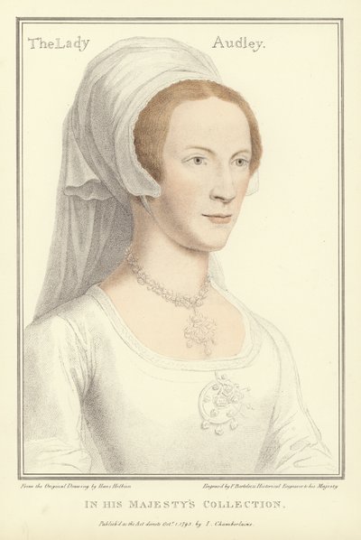 伊丽莎白，奥德利夫人（aquatint） 作者 Hans Holbein der Jüngere