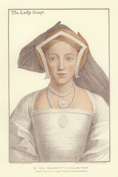 弗朗西斯·霍华德，萨里伯爵夫人（aquatint） 作者 Hans Holbein der Jüngere