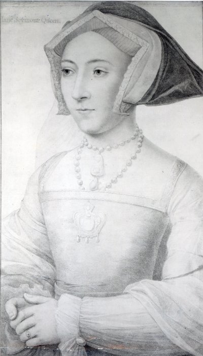Jane Seymour，第1536页（粉笔，钢笔和墨水） 作者 小汉斯·霍尔拜因