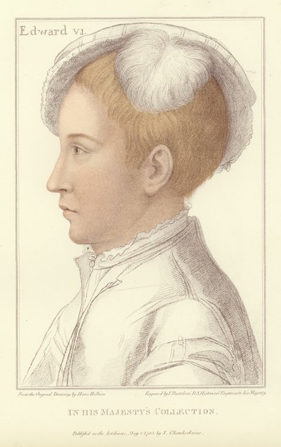 英格兰和爱尔兰国王爱德华六世（aquatint） 作者 Hans Holbein der Jüngere