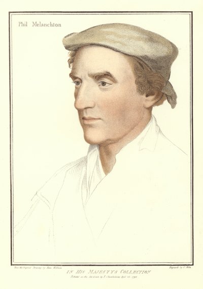 Philipp Melanchthon（aquatint） 作者 Hans Holbein der Jüngere