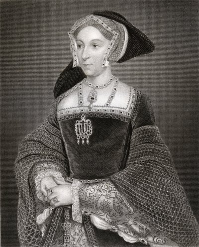 Jane Seymour（c.1509-37）的肖像来自&39;Lodge&39;s British Portraits&39;，1823年 作者 小汉斯·霍尔拜因