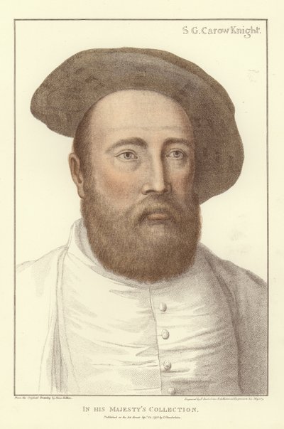 乔治卡鲁爵士（aquatint） 作者 Hans Holbein der Jüngere
