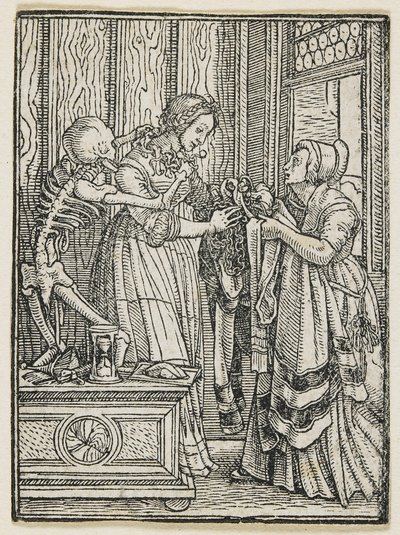 死亡之舞（里昂）伯爵夫人，1538年，1523-1526 作者 小汉斯·霍尔拜因