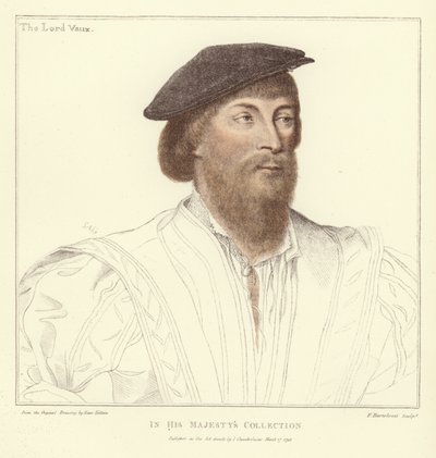 Thomas Vaux，Harrowden的第二男爵Vaux（aquatint） 作者 Hans Holbein der Jüngere