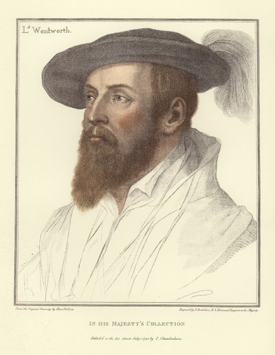 托文斯温特沃斯，温特沃斯勋爵（aquatint） 作者 Hans Holbein der Jüngere