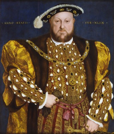 英国国王亨利八世的画像，1540年。 作者 Hans Holbein der Jüngere