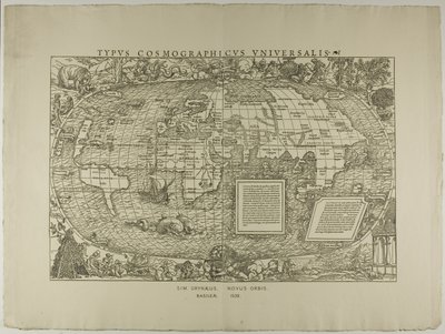 类型 Cosmographicus Universalis, Sim.Grynaeus, Novus Orbis, Basileae 1532 作者 小汉斯·霍尔拜因