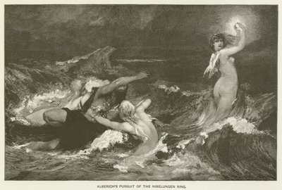 Alberichs追求Nibelungen戒指 作者 汉斯·马卡特（Hans Makart）