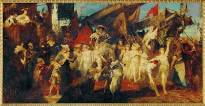 卡尔五世皇帝进入安特卫普......（布面油画） 作者 汉斯·马卡特（Hans Makart）