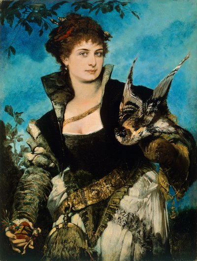 汉斯·马卡特（Hans Makart，1840-1884）的《猎鹰者》，布面油画 作者 汉斯·马卡特（Hans Makart）