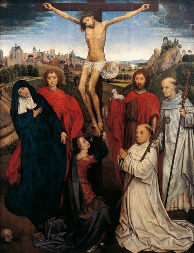 耶稣受难，中央板块，来自Jan Crabbe的三联画，约1470年 作者 Hans Memling
