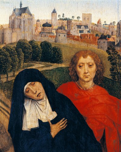 悲伤圣母，汉斯-梅姆林（Hans Memling，约 1430-1494 年）作品《受难》中的细节 作者 汉斯·梅姆林
