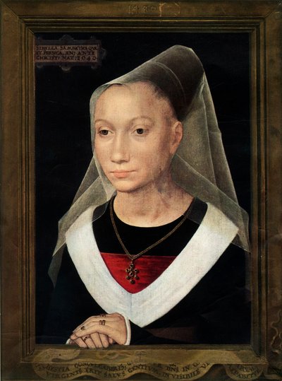 玛丽肖像，威廉·莫雷尔（Willem Moreel）的女儿，1480年。 作者 汉斯·梅姆林