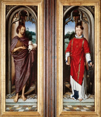 圣约翰施洗者和圣劳伦斯，作者：汉斯·梅姆林（Hans Memling，约 1430-1494 年） 作者 汉斯·梅姆林