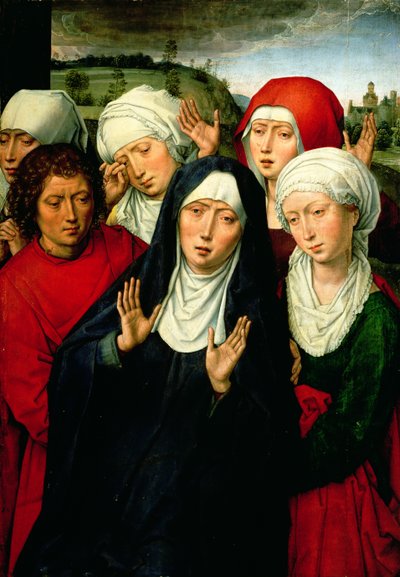 圣女，Deposition Diptych的右手小组，c.1492-94 作者 汉斯·梅姆林