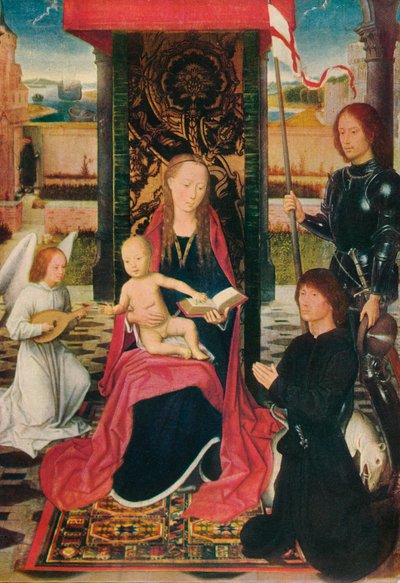 圣母子与天使，c1480 作者 汉斯·梅姆林