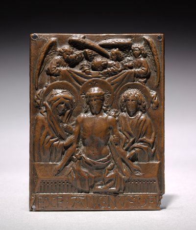 圣母玛利亚和圣约翰（1427-1467）支持的死基督。 作者 汉斯·穆尔彻（Hans Multscher）