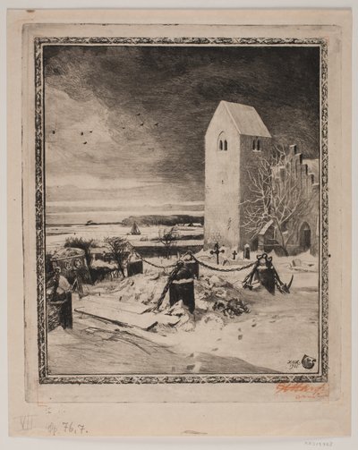 高高地挂在树枝上VI.墓地 作者 汉斯·尼古拉·汉森