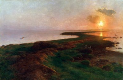 泻湖中的夕阳》，1897年。   作者 汉斯·奥莱·布拉森