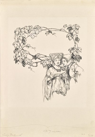 温莎贤妻》日历页 作者 汉斯·普瑞兹（Hans Printz）
