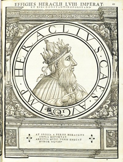 Ileraclius，由鲁道夫Wyssenbach，由Andreas盖斯纳，苏黎世，1印古钱币，雕刻罗马东部和西部最真实的图像的主将 作者 汉斯·鲁道夫·曼努埃尔·德意志
