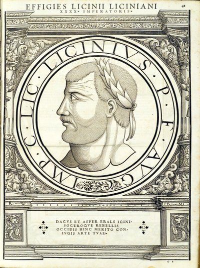 李锡尼1，从罗马东，西方最真实的古钱币的图像，雕刻鲁道夫Wyssenbach，由Andreas盖斯纳，苏黎世印刷的主将， 作者 汉斯·鲁道夫·曼努埃尔·德意志