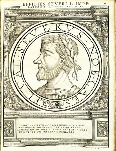 Seuerus 500，由鲁道夫Wyssenbach，由Andreas盖斯纳，苏黎世，1印古钱币，雕刻罗马东部和西部最真实的图像的主将 作者 汉斯·鲁道夫·曼努埃尔·德意志