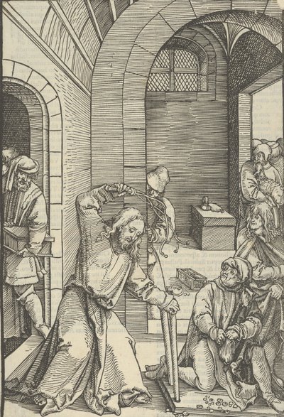 基督净化圣殿，来自Speculum passionis domini nostri Ihesu Christi，1507年。 作者 Hans Schäufelein the Elder