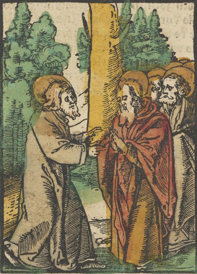 基督教导门徒，1，来自Das Plenarium，1517。 作者 Hans Schäufelein the Elder