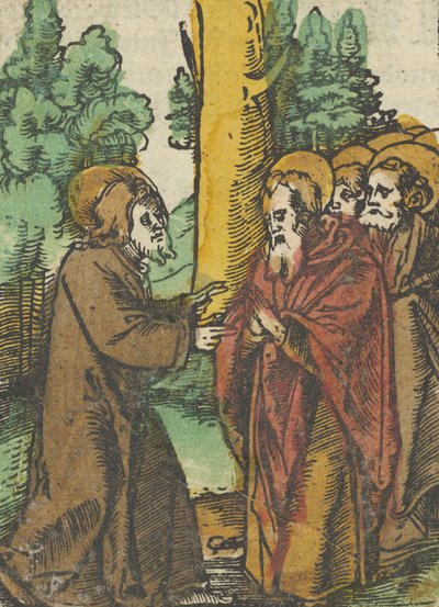 基督教导门徒，1，来自Das Plenarium，1517。 作者 Hans Schäufelein the Elder