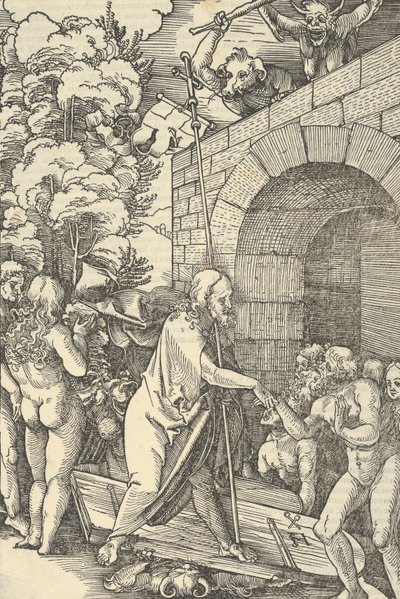 基督在地狱，来自Speculum passionis domini nostri Ihesu Christi，1507年。 作者 Hans Schäufelein the Elder