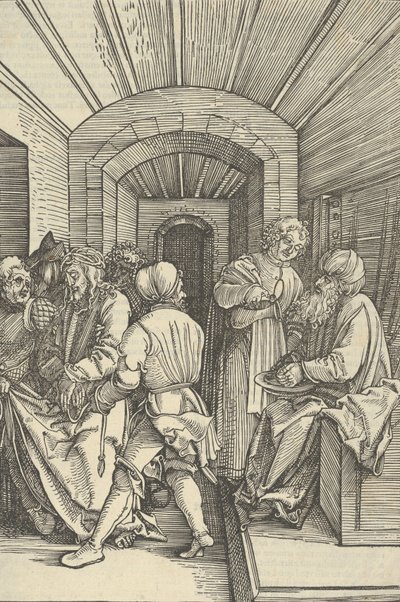 彼拉多洗手，来自Speculum passionis domini nostri Ihesu Christi，1507。 作者 Hans Schäufelein the Elder