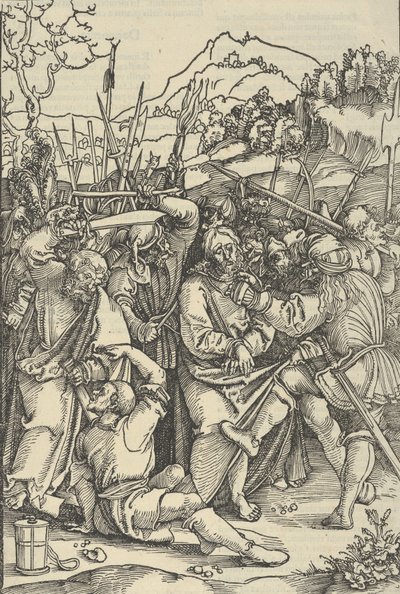 基督的被捕，来自Speculum passionis domini nostri Ihesu Christi，1507年。 作者 Hans Schäufelein the Elder