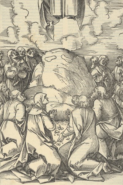 基督的升天，来自Speculum passionis domini nostri Ihesu Christi，1507。 作者 Hans Schäufelein the Elder