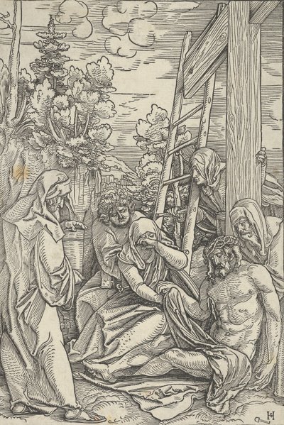 哀歌》，出自《基督的生活》，约1511-12年。 作者 Hans Schäufelein the Elder