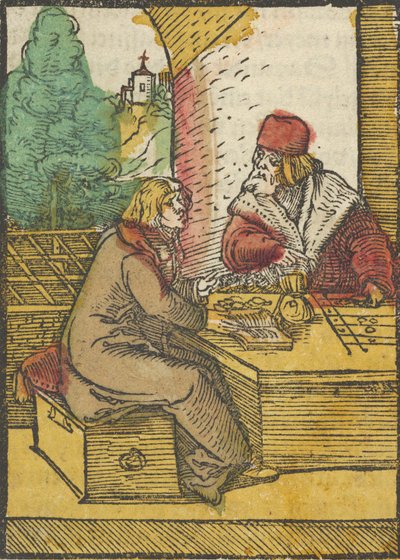 富人和女管家的寓言》，2，摘自Das Plenarium，1517。 作者 Hans Schäufelein the Elder
