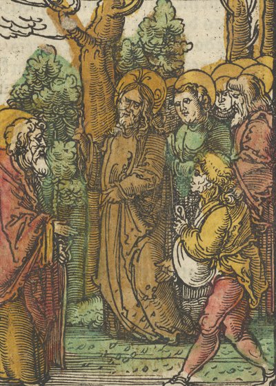 播种者和杂草的寓言》，出自Das Plenarium，1517年。 作者 Hans Schäufelein the Elder