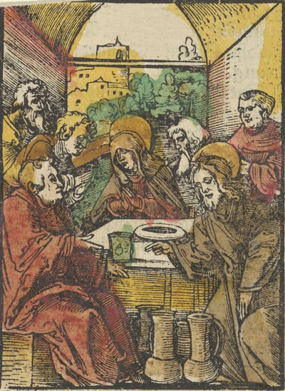 迦纳的婚礼》，来自《Das Plenarium》，1517年。 作者 Hans Schäufelein the Elder