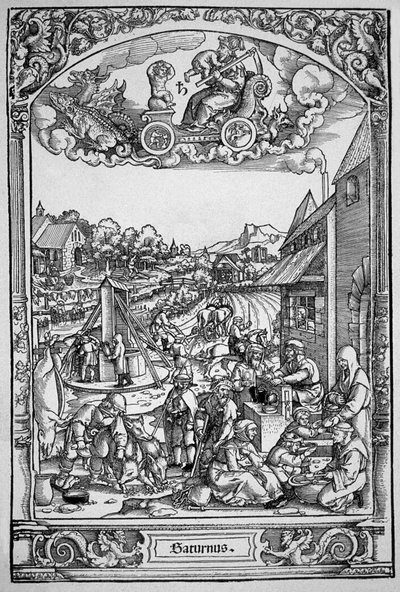 土星（木刻） 作者 汉斯·塞巴尔德 (School of) Beham