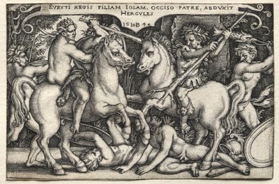 赫拉克勒斯的苦役赫拉克勒斯绑架伊奥莱 作者 Hans Sebald Beham